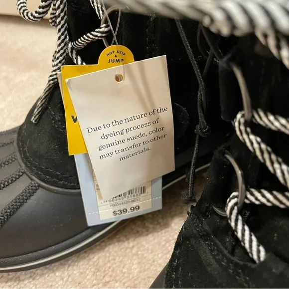 Cat & Jack kids Black and Gray Winter snow Boots size 13 - Picture 7 of 8